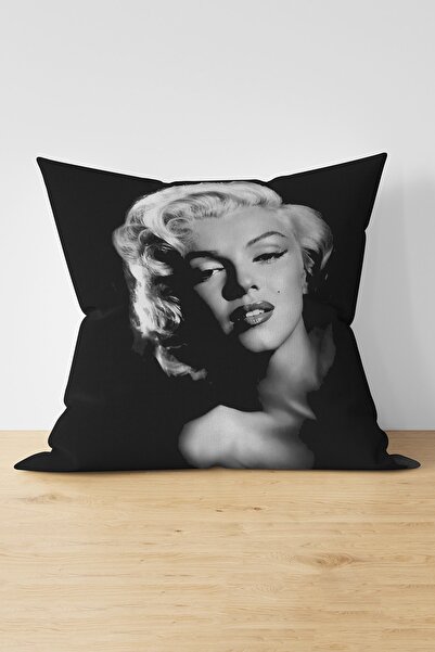 Nish & Royal غطاء وسادة من جلد الغزال المزخرف مطبوع رقميًا من مارلين مونرو