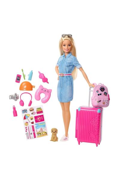 mattel Barbie Seyahatte Oyun Seti