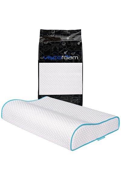 Viscofoam High Neck Supported Orthopedic Pillow Visco Pillow 58X39X12-8.5Cm