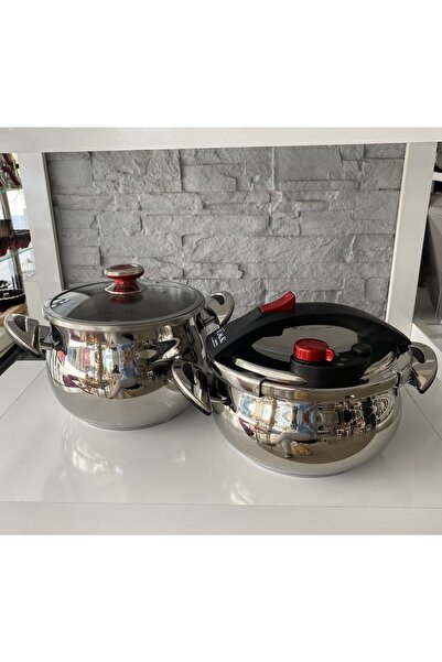 En Ucuz Mağaza 7lt 5lt Matik 4 Prç 2’li Set Düdüklü Tencere Birinci Kalite Çe...