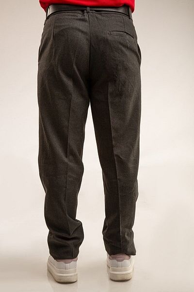 FATELLA Men's Fabric Serj School High School Length Non-Lycra Solid Color Pocket Front Zipper Fabric Trousers