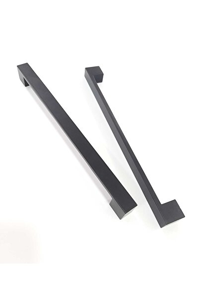 Metax Te-kare Kulp Çekmece Dolap Mobilya Kulpu Mat Siyah 3 Adet 160 mm