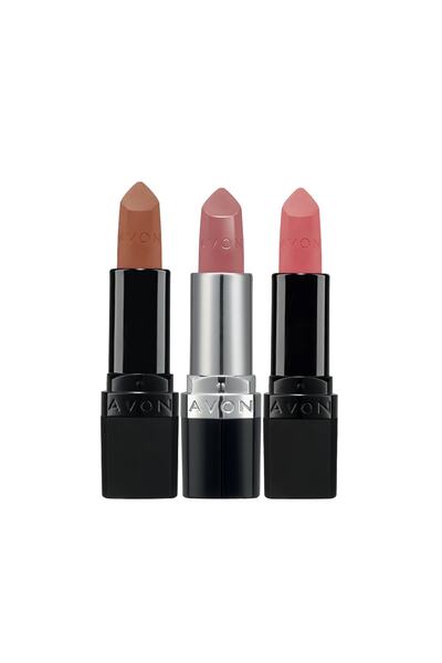 AVON Mat Ve Kremsi Ruj Seti Marvelous Mocha-blush Nude-pure Pink