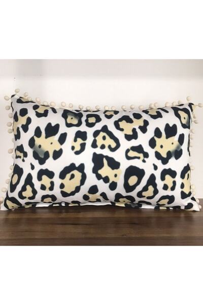 KIRLENTİM E646-5030 Husă pentru pernă cu imprimeu digital, cu model leopard p...