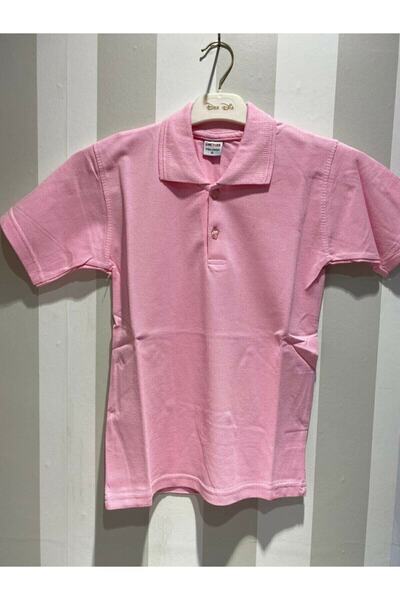 MODA Παιδικό μπλουζάκι με κοντό μανίκι και ροζ γιακά πόλο
