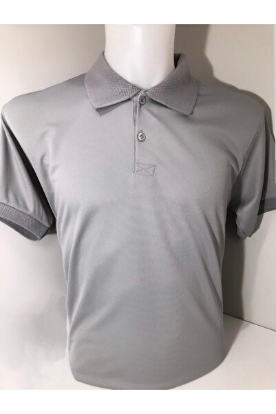 MODA Ανδρικό γκρι μπλουζάκι με γιακά polo