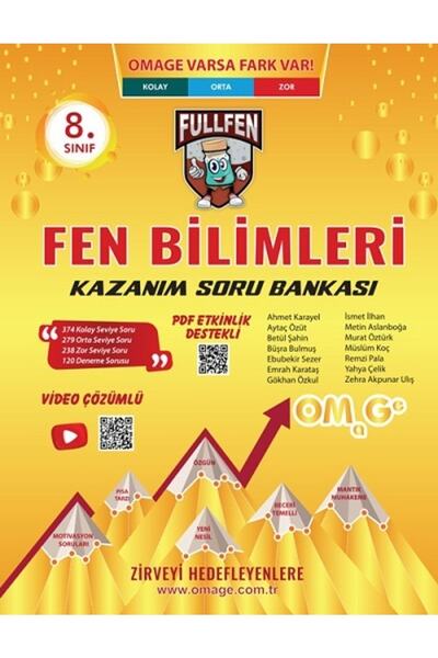 Omage Yayınları 8. Sınıf Omage Gold Fen Bilimleri Soru Bankası