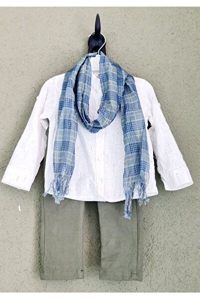 Panda Damla Çizgili Şallı Takım