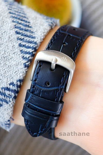 Bigotti Women's Navy Blue Multifunctional Leather Strap Wristwatch 664642