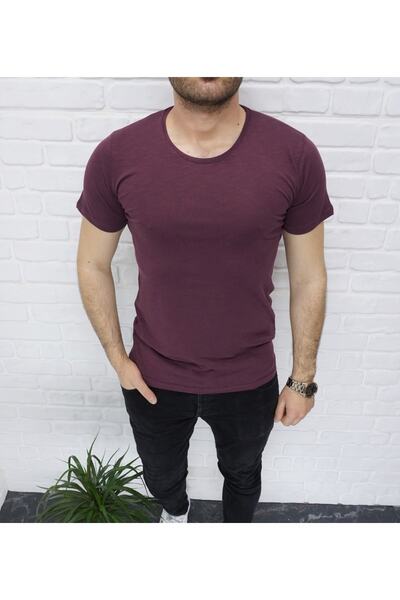 FATELLA Ανδρικό κοντομάνικο μπλουζάκι με στρογγυλή λαιμόκοψη