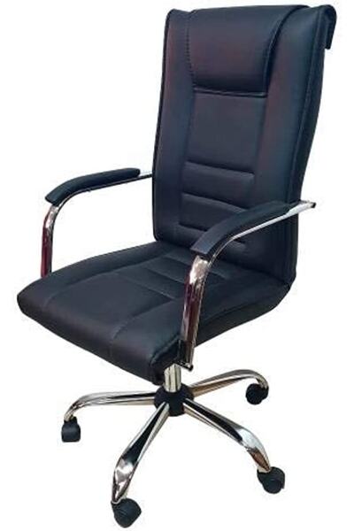 Herkese Mobilya Ilayda Krom Müdür Koltuğu Ofis Koltuğu Büro Koltuğu Makam Kol...