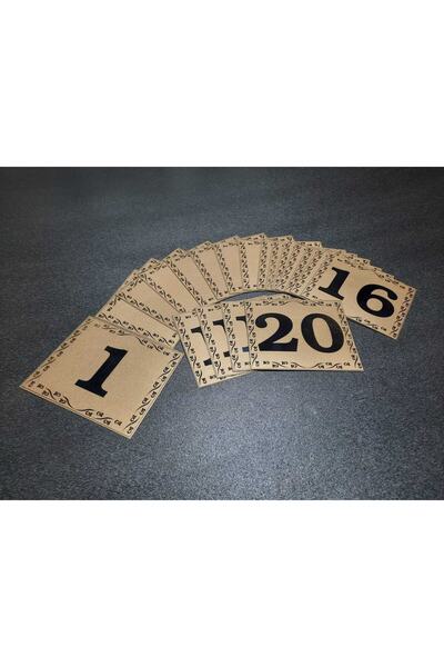 gen Kapı Numarası 10x12 Cm Yapışkanlı No 1 Den 20 Ye Metalik Altınsarı