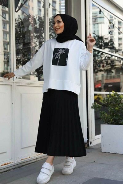 HAKKE مجموعة تنورة نسائية مطوي