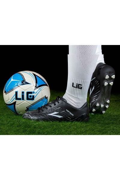 LIG Black Meteor (31-34) Children's Cleat Shoes