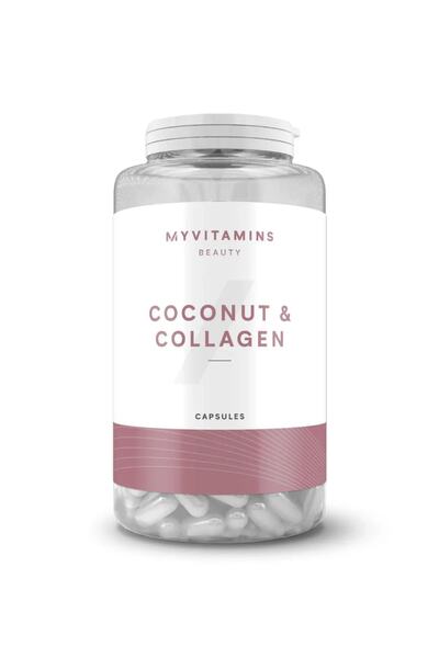 MYVITAMINS جوز الهند والكولاجين 180 كبسولة - استخدام لمدة 3 أشهر