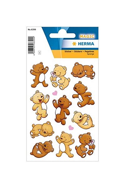 Herma Magic Label Sponge Cute Bears