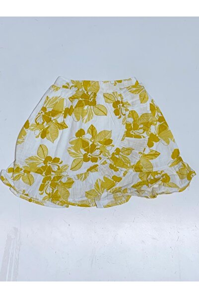 nk kids Floral Frilly Cotton Linen Girl's Skirt