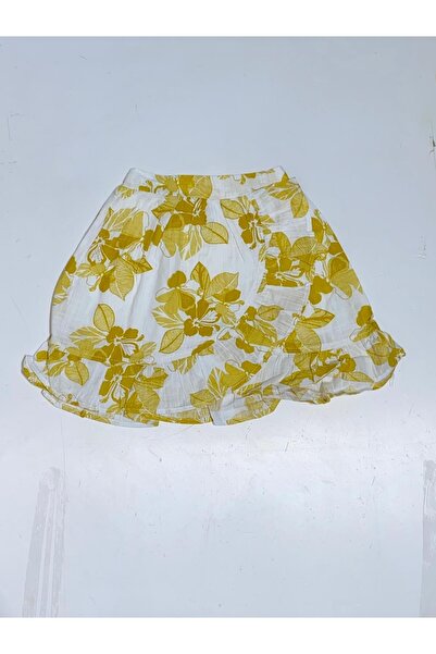 nk kids Floral Frilly Cotton Linen Girl's Skirt