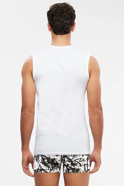 Kom Nobre V-Neck Cotton Basic Ανδρικό εσώρουχο λευκό