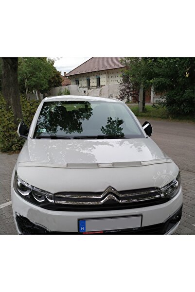 gönen deri Citroen C Elysee 2012-2016 Beyaz Renk Kaput Maskesi + 5 Yıl Garanti