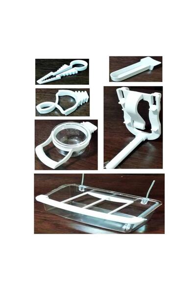 BirdLife Kanarya Muhabbet Kuşu Kuş Kafesi Bakım Seti 6 Parça - Mamalık Kumluk Ballık Darı Meyve Tutacağı