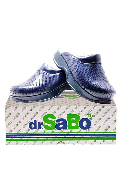 DR SABO شبشب سابو الكلاسيكي لتقويم العظام - شبشب طبيب للممرضات باللون الأزرق الداكن