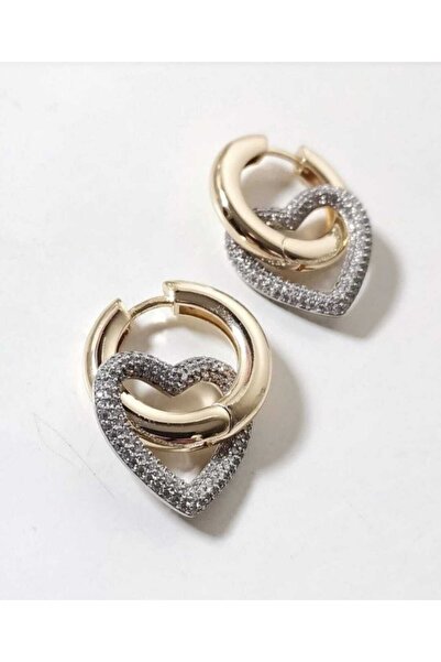 cover story Kalp Halka Tasarım Zirkon Taşlı Küpe