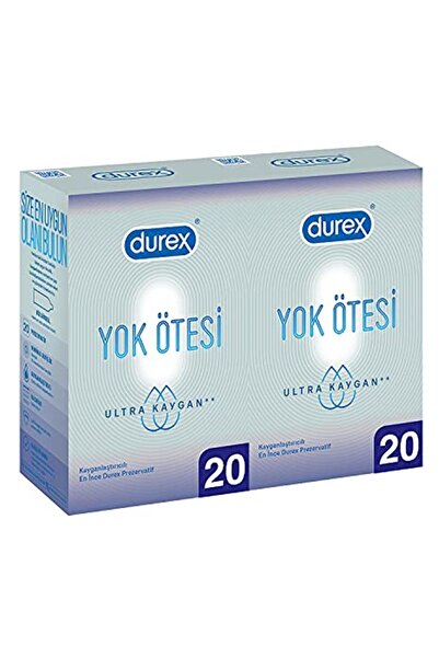 Durex Yok Ötesi Ultra Kaygan Prezervatif, 40’lı Ekonomik Avantaj Paket (2 X 2...