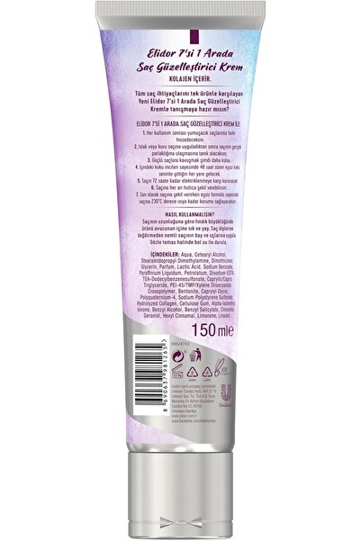 Elidor 7'si 1 Arada Saç Güzelleştirici Durulanmayan Bakım Kremi 150 Ml  Saç Kremi