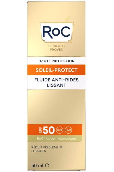 Roc Yüz Güneş Kremi Likit Soleil Spf 50 Kırışıklık Karşıtı Rahatlatıcı 50 Ml