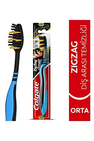 Colgate ZigZag Charcoal Interdental Cleaning Medium Toothbrush
