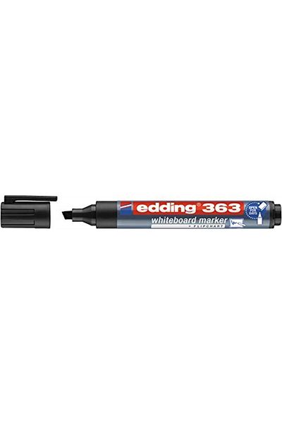 Edding 363 White Blackboard Pen - Black - 1 Pen - 1-5 Mm Cut Point - Refillable