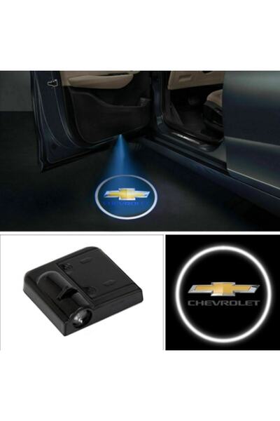 Oto Çizgi Chevrolet Pilli Yapıştırmalı Kapı Altı Led Logo 2 Adet Uyumlu
