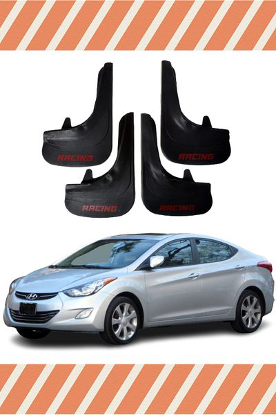 NOVDES Yb Hyundai Elentra 2010-2015 Racing Written 4-Piece Dust Cover Mudguard Mudguard