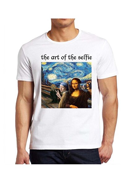 KARGA Unisex bela Umetnost selfija T-shirt