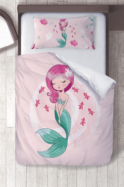 instababyrooms Cotton Micro Satin Mermaid 2 Children's Room Children's Bedding Set
