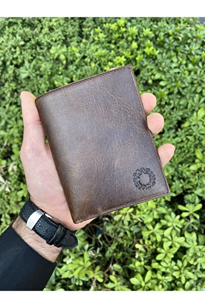 CüzCan Orlando Antik Kahve Hakiki Deri Erkek Cüzdanı Kartlık Hediyeli ( Babalar Günü Hediyesi)