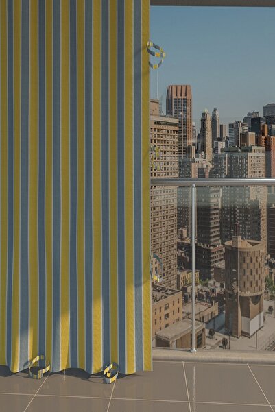 Basic Creation Balkon Perdesi Branda Kumaşı - Yağmur Geçirmez - Bağcıklı - Ko...