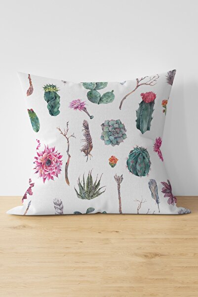 Nish & Royal Bird Feather Motif Desert Plant Patterned Modern Digital Printed...