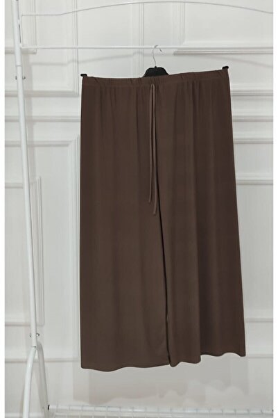 FATELLA Pantaloni confortabili din Lycra Buzi cu talie elastică și picior lar...