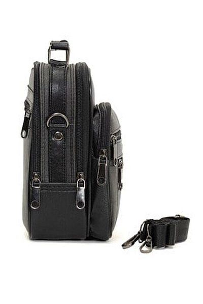 By Hakan Plaid O 3009 (17cmx21cm) Steel Case Men's Hand and Shoulder Bag with Phone Compartment Black