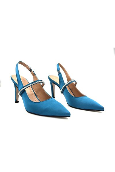 Pine Cone D8769 Pantofi cu toc pentru femei din satin