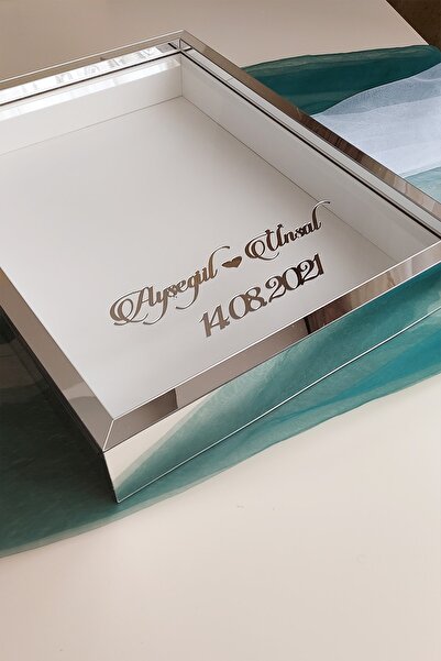 Verda Çerçeve 30x40 Cm Argint Plexi acoperit Deep Rose Cadru de memorie! Rose Box-hkm Comerț