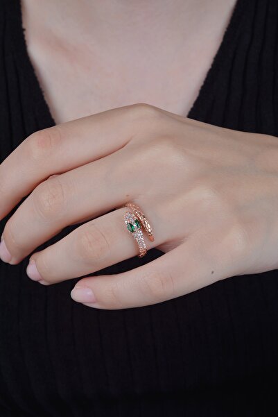 ESSARE 925 Ayar Ayarlanabilir Yılan Gümüş Yüzük