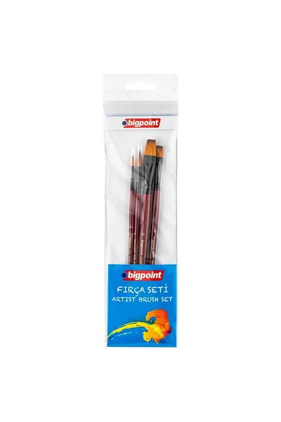 Bigpoint 123 Synthetic Round & Cut Brush Set 4 Pieces Bl