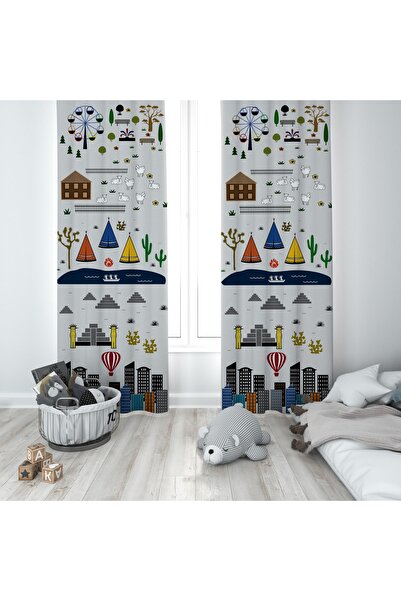 BAMBAŞKA MODA Дитяча кімната Міста Двох крил Фон завіса Bmfp-225