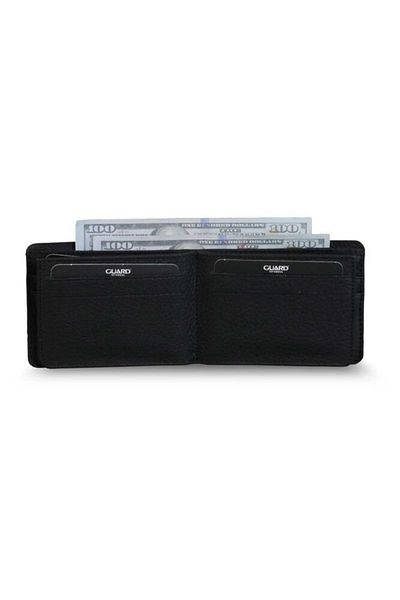 GUARD Matte Black Leather Men's Wallet