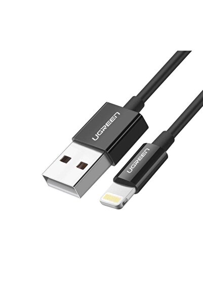 Ugreen Iphone Lightning 2.4a Data Ve Şarj Kablosu Siyah 1 Metre Uyumlu