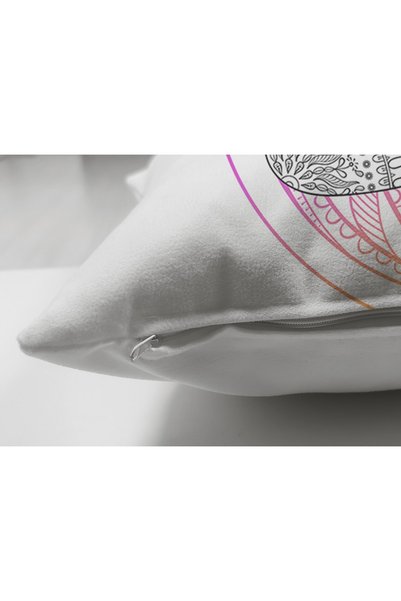 Nish & Royal Suede Pillow Cushion Cover with Woman Doing Yoga in Fatima's Hand Pattern