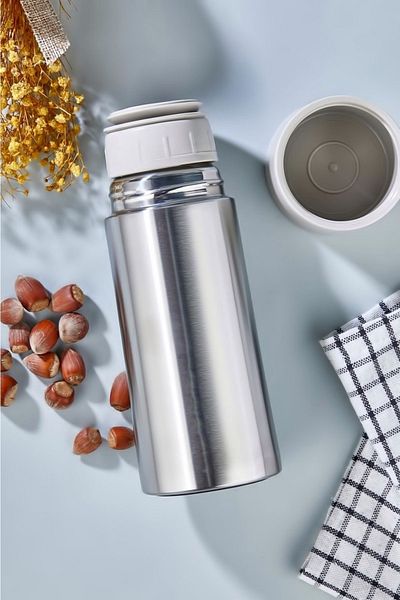 Wonder Stainless Steel Black 300 Ml Water Soft Drink Tea Thermos for Kitchen Picnic Camping School Serving and Catering